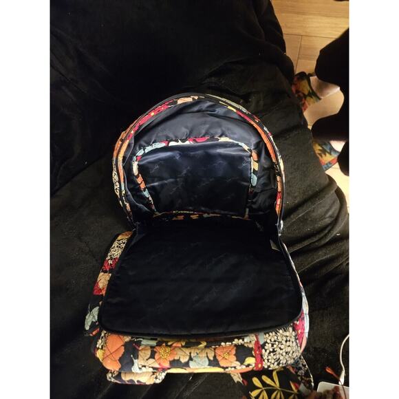 Large Quilted Vera Bradley Laptop Backpack--- Colorful Happy Snails Flor… main image 5